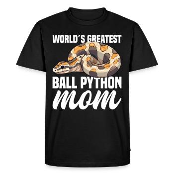 Boule de banane Python Herpétologiste Boule de corail - T-shirt Premium bio Homme - noir - Devant - Nico (187cm)