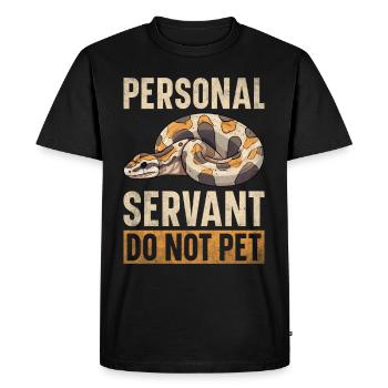 Boule de banane Python Herpétologiste Boule de corail - T-shirt Premium bio Homme - noir - Devant - Nico (187cm)