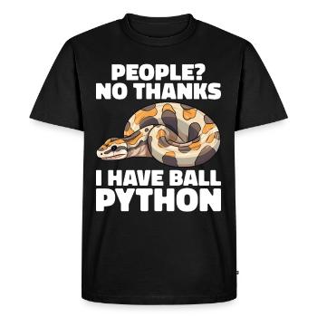 Boule de banane Python Herpétologiste Boule de corail - T-shirt Premium bio Homme - noir - Devant - Nico (187cm)