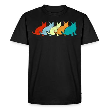 Big Floppa Karakal Cat Meme - Men's Premium Organic T-Shirt - black - Front - Nico (187cm)