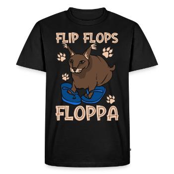 Big Floppa Karakal Cat Meme - Men's Premium Organic T-Shirt - black - Front - Nico (187cm)