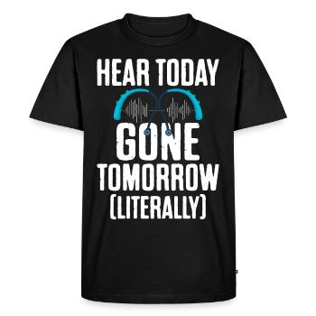 Deaf Pride ASL - Men's Premium Organic T-Shirt - black - Front - Nico (187cm)