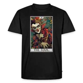 Cartes de tarot Carte de tarot Le fou Le fou - T-shirt Premium bio Homme - noir - Devant - Nico (187cm)