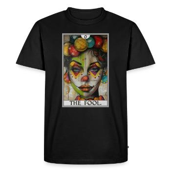 Cartes de tarot Carte de tarot Le fou Le fou - T-shirt Premium bio Homme - noir - Devant - Nico (187cm)