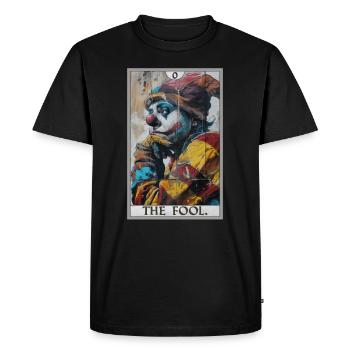 Cartes de tarot Carte de tarot Le fou Le fou - T-shirt Premium bio Homme - noir - Devant - Nico (187cm)