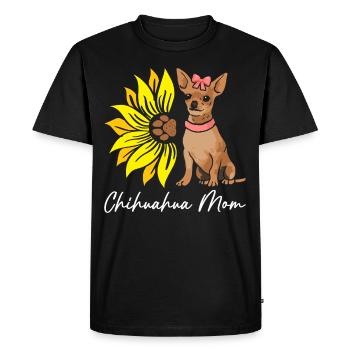 Chihuahua Maman Drôle Chien Amoureux des animaux - T-shirt Premium bio Homme - noir - Devant - Nico (187cm)