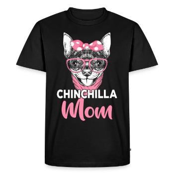 Chinchilla Mom Funny Pet Owner - Men's Premium Organic T-Shirt - black - Front - Nico (187cm)