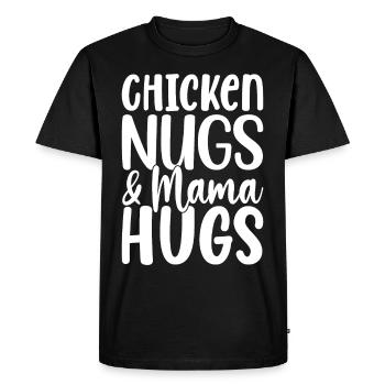 Chicken Nugs And Mom Hugs Funny Chicken Nuggets - Men's Premium Organic T-Shirt - black - Front - Nico (187cm)