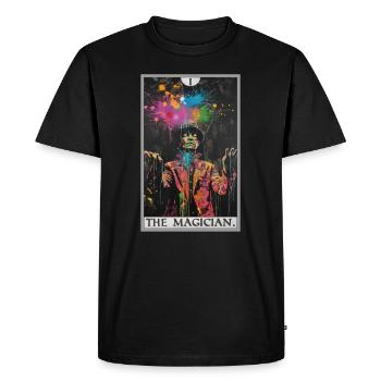 Tarot Card The Magician The Magician - Men's Premium Organic T-Shirt - black - Front - Nico (187cm)