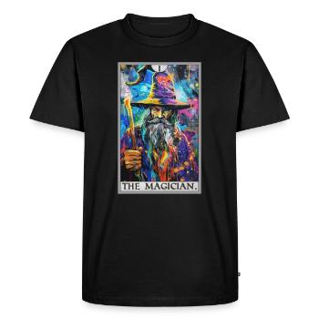 Tarot Card The Magician The Magician - Men's Premium Organic T-Shirt - black - Front - Nico (187cm)