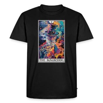 Tarot Card The Magician The Magician - Men's Premium Organic T-Shirt - black - Front - Nico (187cm)