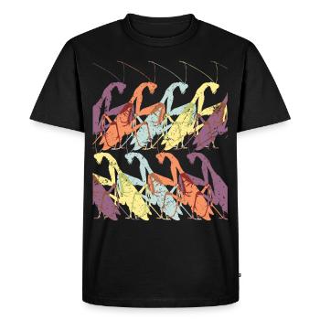 Praying Mantis Insect - Men's Premium Organic T-Shirt - black - Front - Nico (187cm)