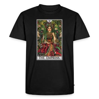Carte de tarot L’impératrice L’impératrice - T-shirt Premium bio Homme - noir - Devant - Nico (187cm)