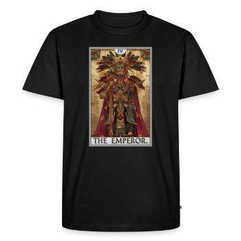Carte de tarot L’Empereur Le Souverain - T-shirt Premium bio Homme - noir - Devant - Nico (187cm)