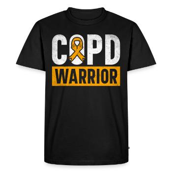 COPD Awareness Lung Disease COPD Krieger - Men's Premium Organic T-Shirt - black - Front - Nico (187cm)