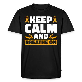 COPD Awareness Lung Disease COPD Krieger - Men's Premium Organic T-Shirt - black - Front - Nico (187cm)