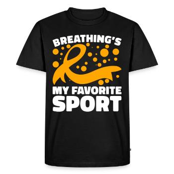 COPD Awareness Lung Disease COPD Krieger - Men's Premium Organic T-Shirt - black - Front - Nico (187cm)