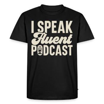 Animateur de podcast Podcasteur Podcasting Podcast Listener - T-shirt Premium bio Homme - noir - Devant - Nico (187cm)