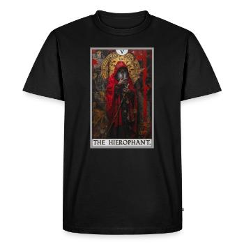 Carte de tarot Le Hiérophante Le Hiérophante - T-shirt Premium bio Homme - noir - Devant - Nico (187cm)