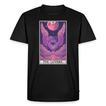Tarot Cards Tarot Card The Lovers The Lovers - Men's Premium Organic T-Shirt - black - Front - Nico (187cm)