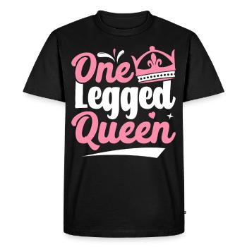 Amputé Amputation Prothèse Jambe Unijambe King - T-shirt Premium bio Homme - noir - Devant - Nico (187cm)