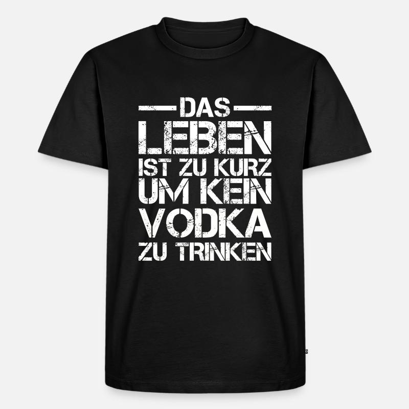 Vodka - Männer Premium Bio T-Shirt - Schwarz
