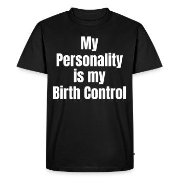 Ma personnalité est la mienne - T-shirt Premium bio Homme - noir - Devant - Nico (187cm)