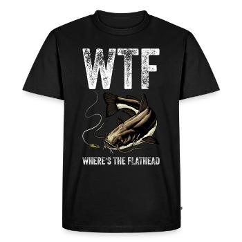 Poisson-chat pêcheur Poisson-chat Pêche au poisson-chat Pêche au poisson-chat - T-shirt Premium bio Homme - noir - Devant - Nico (187cm)