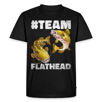 Poisson-chat pêcheur Poisson-chat Pêche au poisson-chat Pêche au poisson-chat - T-shirt Premium bio Homme - noir - Devant - Nico (187cm)