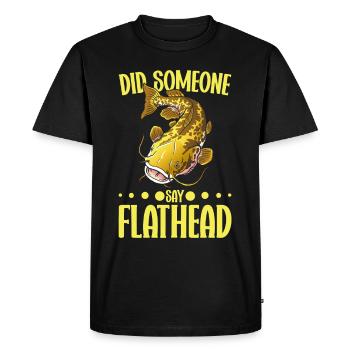 Poisson-chat pêcheur Poisson-chat Pêche au poisson-chat Pêche au poisson-chat - T-shirt Premium bio Homme - noir - Devant - Nico (187cm)