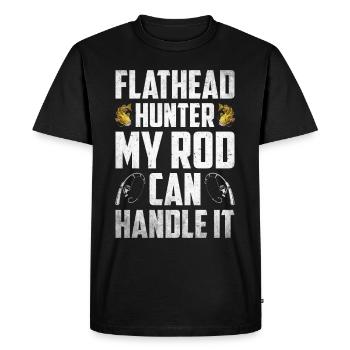 Poisson-chat pêcheur Poisson-chat Pêche au poisson-chat Pêche au poisson-chat - T-shirt Premium bio Homme - noir - Devant - Nico (187cm)