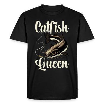 Poisson-chat pêcheur Poisson-chat Pêche au poisson-chat Pêche au poisson-chat - T-shirt Premium bio Homme - noir - Devant - Nico (187cm)
