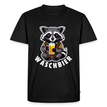 raton laveur bière drôle dicton mème - T-shirt Premium bio Homme - noir - Devant - Nico (187cm)