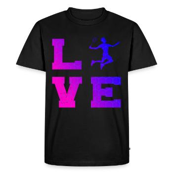 Badminton Hommes Badminton Joueurs de Badminton - T-shirt Premium bio Homme - noir - Devant - Nico (187cm)