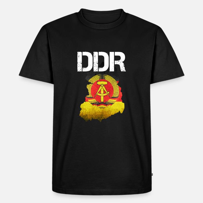 DDR Ossi - Männer Premium Bio T-Shirt - Schwarz