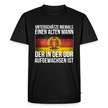 Ossi - T-shirt Premium bio Homme - noir - Devant - Nico (187cm)