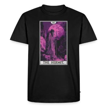 Cartes de tarot Carte de tarot L’Ermite L’Ermite - T-shirt Premium bio Homme - noir - Devant - Nico (187cm)