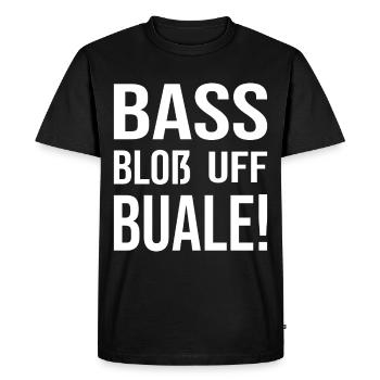 Chemise en dialecte souabe Basse nue sur Bua - T-shirt Premium bio Homme - noir - Devant - Nico (187cm)