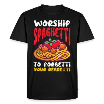 Flying Spaghetti Monster FSM - Men's Premium Organic T-Shirt - black - Front - Nico (187cm)