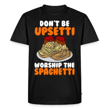 Flying Spaghetti Monster FSM - Men's Premium Organic T-Shirt - black - Front - Nico (187cm)