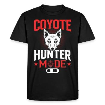 Coyote Hunting Yote - Men's Premium Organic T-Shirt - black - Front - Nico (187cm)