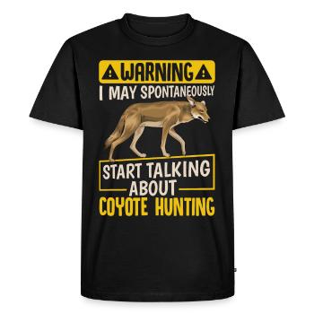 Coyote Hunter Yote - Men's Premium Organic T-Shirt - black - Front - Nico (187cm)