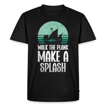 Pirate Skull Buccaneer Pirate Ship - Men's Premium Organic T-Shirt - black - Front - Nico (187cm)