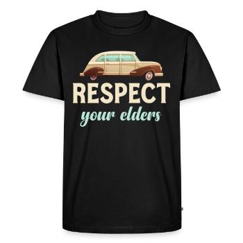 Respectez vos collectionneurs de voitures classiques les plus anciens - T-shirt Premium bio Homme - noir - Devant - Nico (187cm)