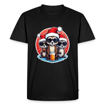 Bière de Noël Meerkat - T-shirt Premium bio Homme - noir - Devant - Nico (187cm)