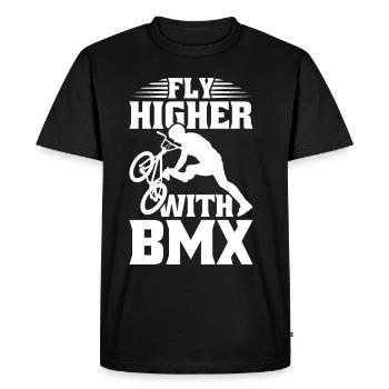 BMX Freestyle Biker Bike Bike BMX Rider - T-shirt Premium bio Homme - noir - Devant - Nico (187cm)