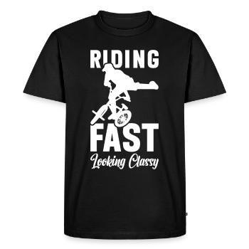 BMX Freestyle Biker Bike Bike BMX Rider - T-shirt Premium bio Homme - noir - Devant - Nico (187cm)