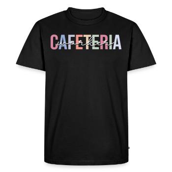 Cafeteria employee Lunch Lady - Men's Premium Organic T-Shirt - black - Front - Nico (187cm)