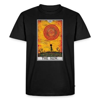 Carte de tarot Carte de tarot Le soleil Le soleil - T-shirt Premium bio Homme - noir - Devant - Nico (187cm)