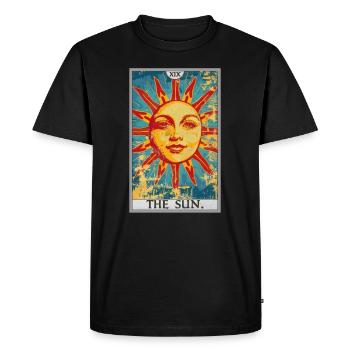 Carte de tarot Carte de tarot Le soleil Le soleil - T-shirt Premium bio Homme - noir - Devant - Nico (187cm)
